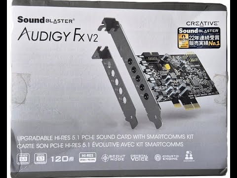 Installation of Creative Sound Blaster AUDIGY FX v2  Sound Card in a desktop PC.