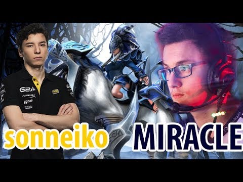 Dota 2 Miracle Mirana intense 56min game vs sonneiko
