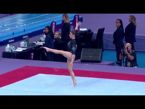 Maïana Prat 🇫🇷 with TRIPLE L Turn on floor 👀🤯 - All-around Final - Junior World Championships 2025