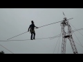 Tightrope Walker At The Glastonbury Festival 2016 Circus