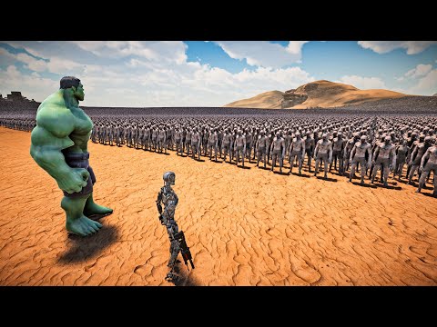 Hulk and Terminator fight against 1,000,000 zombies