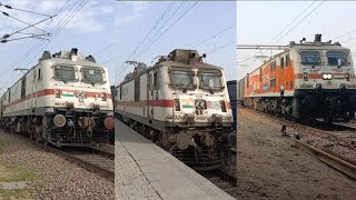 Dangerous Wap-7 Continues Honking !! POORVA Exp | North East Express. | Competition 2024 Trains