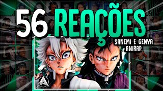56 REAÇÕES | ♪ Sanemi e Genya | Caçada Violenta | AniRap e Flash Beats (@Prod Hunter)