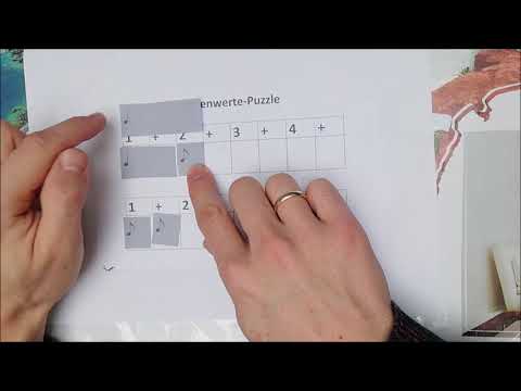 Notenwerte-Puzzle: Punktierungen