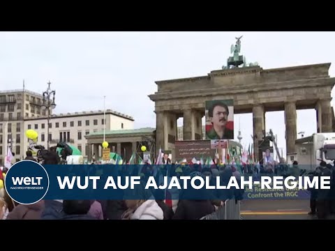 IRAN DEMO IN BERLIN:  Berliner Kundgebung ruft zur Beendigung der islamischen Diktatur im Iran auf