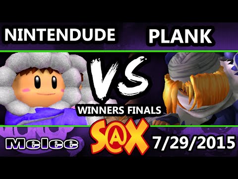 S@X - Plank (Sheik) Vs. VGz | Nintendude (Ice Climbers) SSBM Winners Finals - Smash Melee