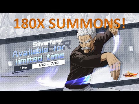 180x Summons on SSR Bang/Silverfang Limited Recruitment | One Punch Man: The Strongest