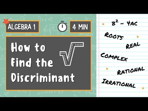 How to FIND THE DISCRIMINANT of a QUADRATIC EQUATION | Nature of its Roots | Algebra 1