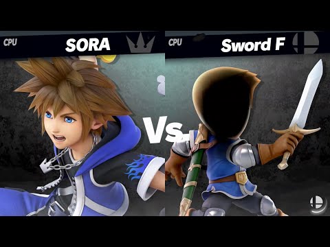 Super Smash Bros. Ultimate - Sora (Wisdom) vs Mii Swordfighter F