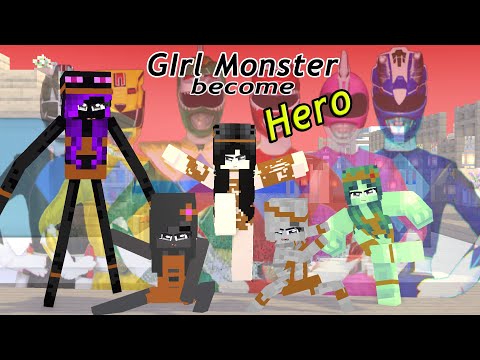 Girl Power : When Monster Girl Become Hero : Monster School : Minecraft Animation