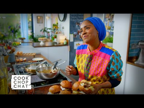 Nadiya Makes Show-stopping Beef Burgers with Bacon Jam!