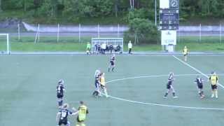 preview picture of video 'Djursholm-Frej, 1:a halvlek, 2-1, Dålig kvalitet pga kameratest, fotboll, dam, division 2'