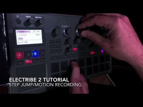 ELECTRIBE 2 tutorial - Step Jump and Motion Recording - Sawtooth Bass LFO - Brian Maxwell