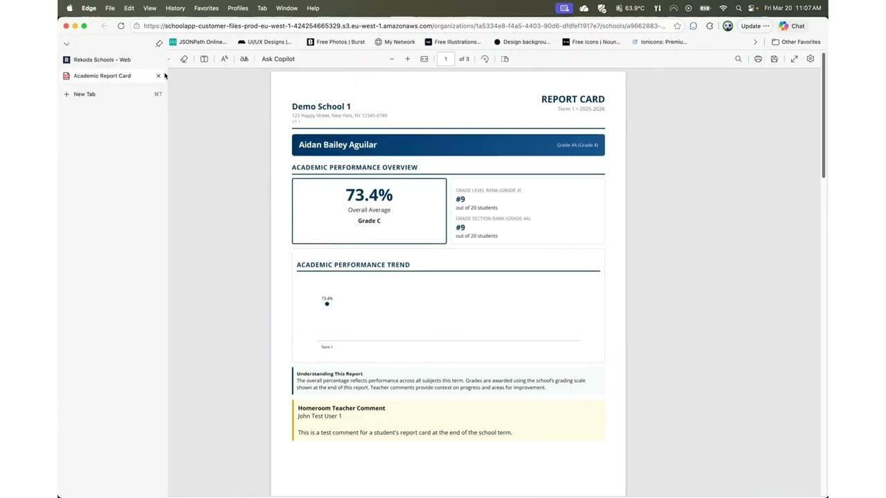 Generate Academic Progress Report Cards in Rekods Schools