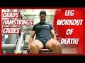 LEG WORKOUT FOR MASS - 1 HOUR OF PAIN! | GYM MOTIVATION
