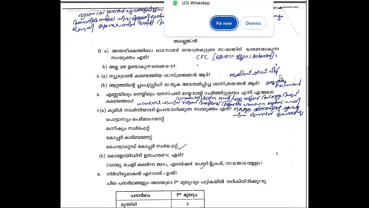 SSLC Thulyatha CHEMISTRY Model Exam 2025