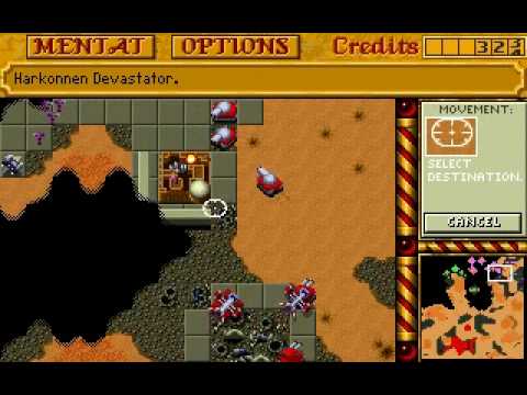 Let's play: Dune II - Speedrun - Harkonnen Mission 9 - 4/6