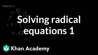 Solving Radical Equations 1