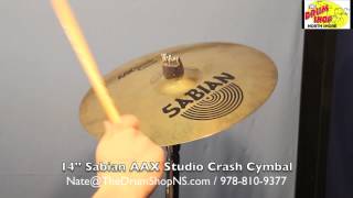 Video thumbnail for Sabian AAX Studio Crash 14'' - The Drum Shop North Shore by Nate Morrison Drums