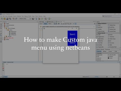How To Make Custom Java Menu Using Netbeans With Source Code