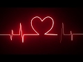 Motion Made - Cardiogram heartbeat heat pulse glowing red neon light loop animated background