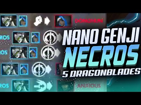 NECROS NANO GENJI GOD - 1 DB = 5 ELIMS! POTG! [ OVERWATCH SEASON 26 TOP 500 ]