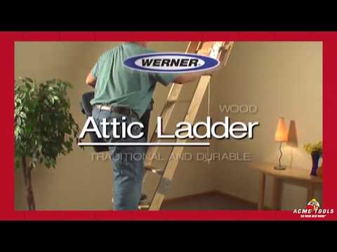 Werner Wood Attic Ladder-Economical