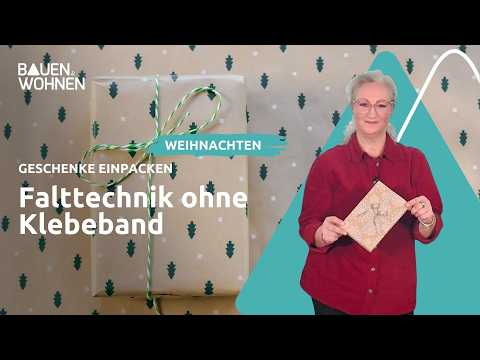Gift wrapping - folding techniques without tape | BUILDING & LIVING