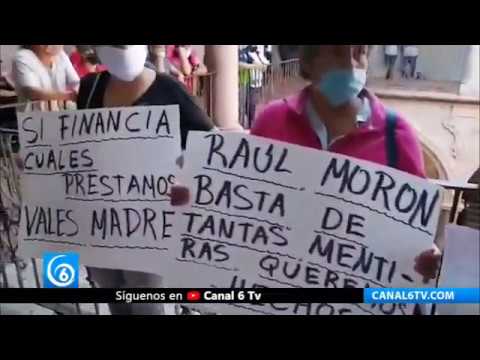 Comerciantes de Morelia protestan contra su edil