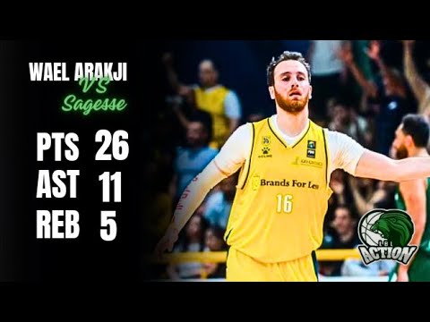 Wael Arakji highlights against Sagesse || Al Riyadi VS Sagesse 2023-2024