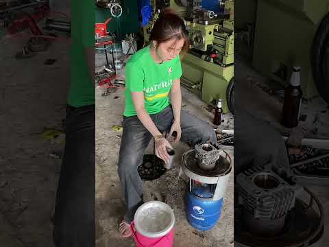 ตีปอกใช้ไฟ #ช่างฝน #โรงกลึงฝน #ผู้หญิงซ่อมรถ