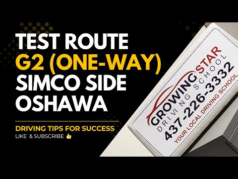 G2 Practice One-Way OSHAWA. For lesson call 437-226-3332