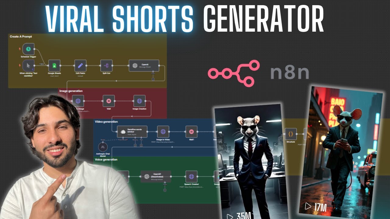 Create Viral Shorts on Auto-Pilot with This AI System - n8n NO-CODE Tutorial!