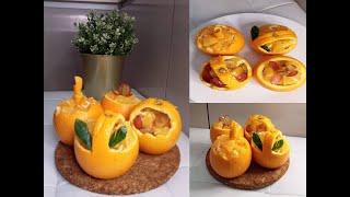 Orange with Grapes & Cucumber- Fruit & Vegetable Carving