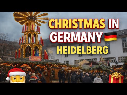 Walking Through the Heidelberg Christmas Market, Germany #ChristmasMarket#Heidelberg#Germany