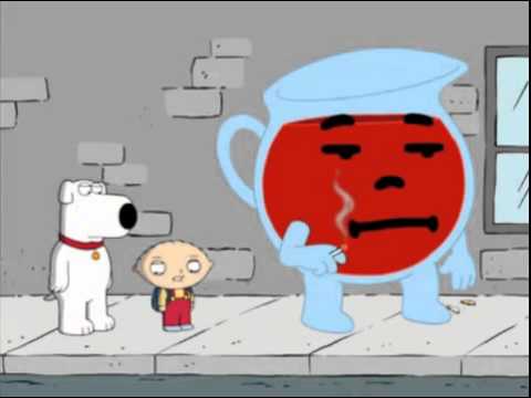 Kool aid man misses his cue (Family guy)