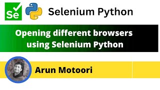 Opening different browsers using Selenium Python on Windows (Selenium Python)