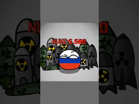 Countries with nuclear weapons..🚀#youtubeshorts #countryballs #usa #russia