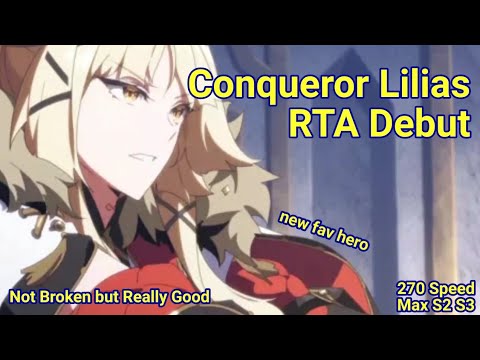Epic Seven - Conqueror Lilias RTA Debut - Medicore Speed Max S2 S3