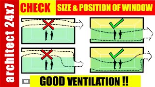 WINDOW SIZE AND POSITION FOR GOOD VENTILATION