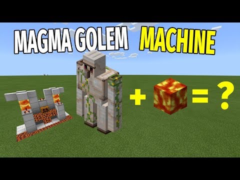 How to Make a MAGMA GOLEM MACHINE | Minecraft Bedrock Edition ( MCPE / Windows 10 ) Video