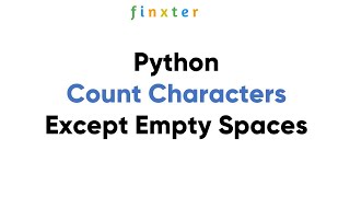 Python Count Characters Except Empty Spaces