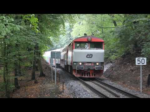 "Bardotka" CSD Class 749 006 approaching Jihlove, Saturday01.09.12 1310