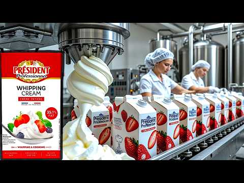 How WHIPPED CREAM is Made in Factory