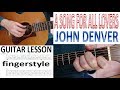 A SONG FOR ALL LOVERS - JOHN DENVER fingerstyle GUITAR LESSON