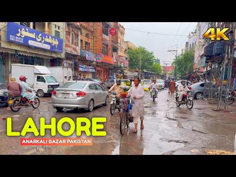 4K Rainy Morning in Old Anarkali Lahore Pakistan 4K