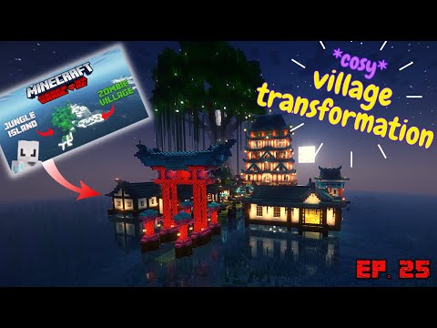 Demon Crafter - 🏮 Transforming Minecraft Village: From Abandoned Zombie Ruins to Cozy Japanese Fishing Village 🏮