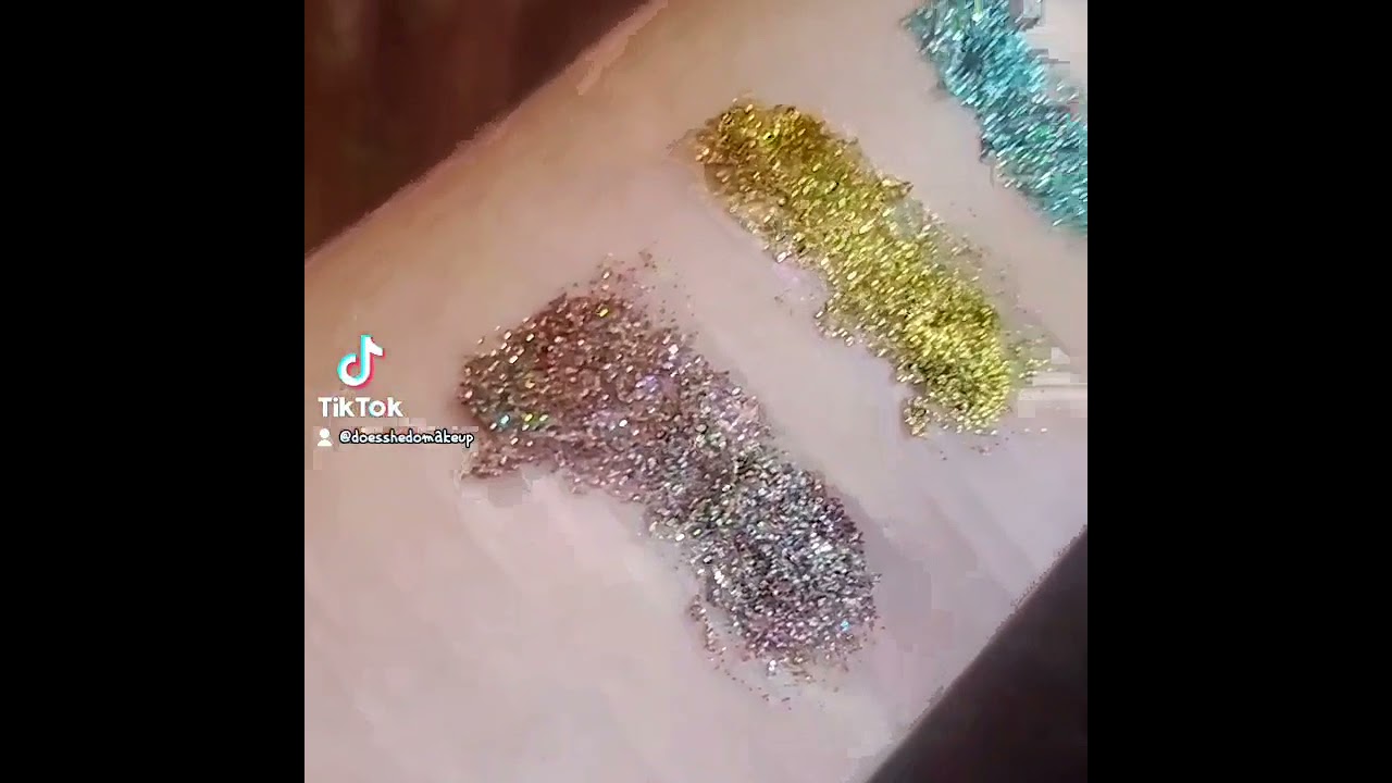 take two cosmetics pressed glitter swatches