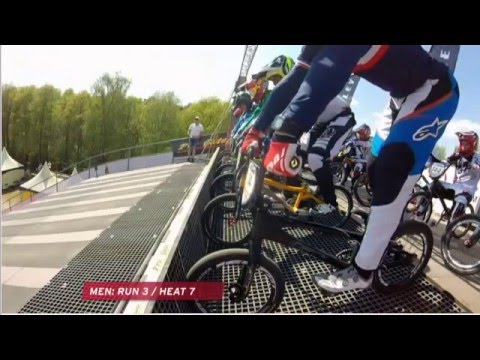 Renato Rezende chega em  2ª na 3ª bateria na Copa do Mundo BMX Supercross 2016 Papendal