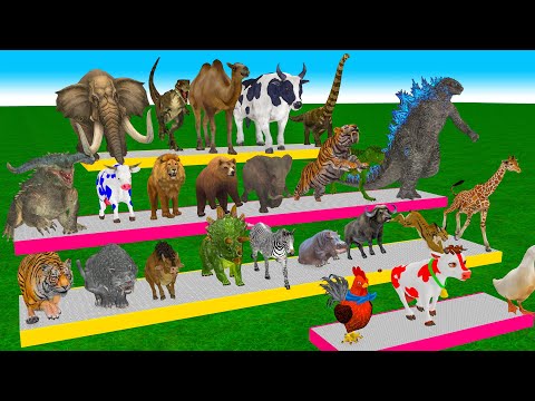 49 Incredible Animals Race vs Dinosaurs vs Prehistoric Mammals Speed Race Run: Who Will Win? ARBS #1